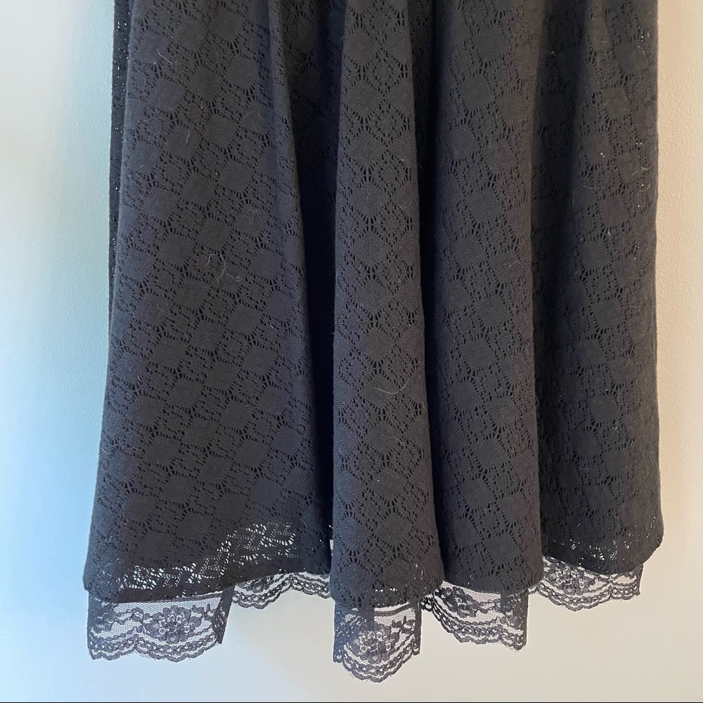 Free People Victoria Black Crochet Lace Mini Dress - Picture 8 of 13